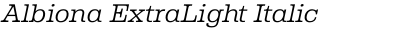 Albiona ExtraLight Italic